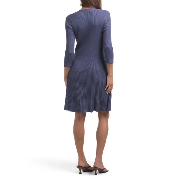 CYRUS MARLIN Button Front Mini Swing Sweater Dress - Picture 2 of 2